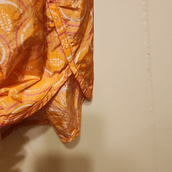 Free People Movement "The Way Home" Orange Print High-Waisted Shorts Size XL - Picture 3 of 8